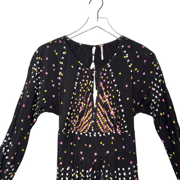 Free People Coryn A line Pleated Twee Holiday Women’s Mini Dress Sz 2 - Picture 3 of 12